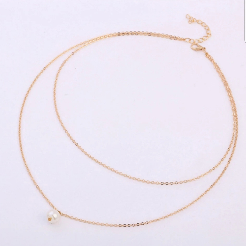 Women's multilayer round faux pearl necklace!!! - Picture 2 of 2